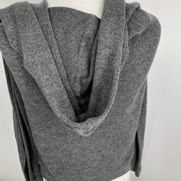 Lululemon Heathered Medium Grey / Slate Cabin Yogi Wrap Reversible, Hooded, ~M - Picture 6 of 16